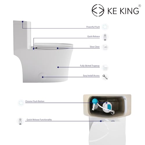 Elongated One-Piece Toilet Full Skirt view 3