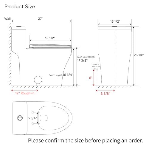 Elongated One Piece Toilet with view 4