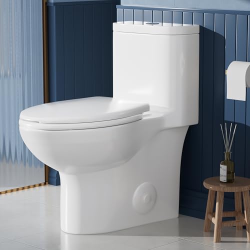 AKNIRL Elongated One Piece Toilet