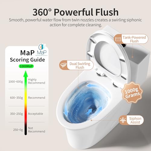 DeerValley Elongated One-Piece Toilet with view 2