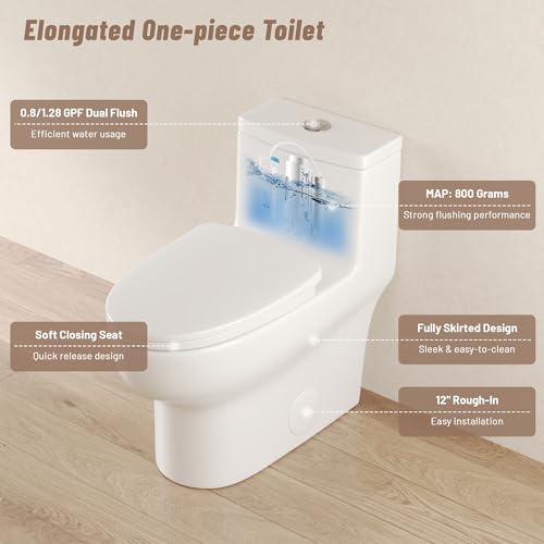 DeerValley Elongated One Piece Toilet view 2
