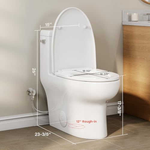 HOROW HR-ST076W Elongated Toilet with view 2