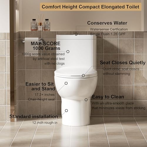 HRVEOCEI Dual Flush One Piece view 4