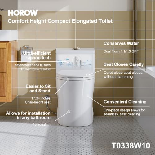 HOROW T0338W One Piece Toilet view 3