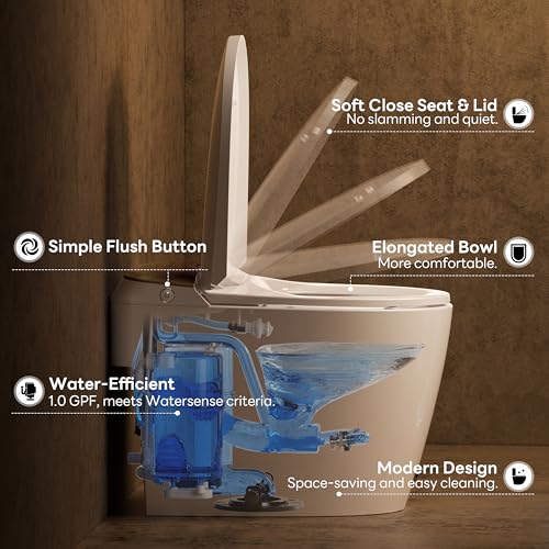 Elongated One Piece Toilet for view 3